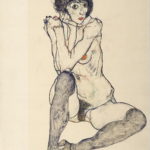 Egon_Schiele_-_Seated_Female_Nude_Elbows_Resting_on_Right_Knee_1914_-_MeisterDrucke-775383